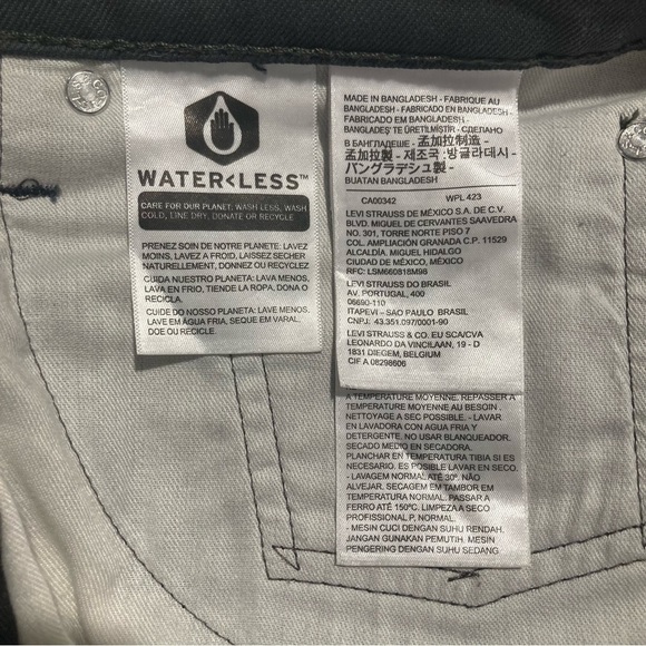 LEVI’S 541 Sz 36 x 32 Athletic Fit 100% Cotton Tapered Leg Jeans Steel Dark Grey - Picture 13 of 16